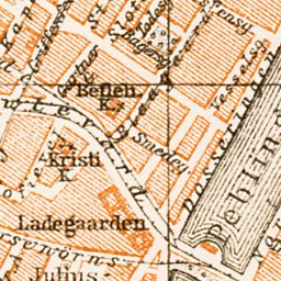 Waldin Copenhagen (Kjöbenhavn, København) town plan, 1929 digital map
