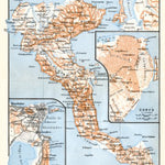 Waldin Corfu Isle map, 1929 digital map