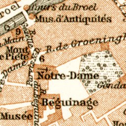 Waldin Courtrai (Kortrijk) town plan, 1909 digital map