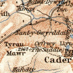 Waldin Dolgelley environs map, 1906 digital map