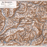 Waldin Dolomite Alps (Die Dolomiten). General map, 1911 digital map