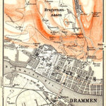 Waldin Drammen town plan, 1910 digital map
