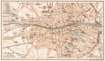Waldin Dublin city map, 1906 digital map