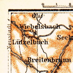 Waldin Eastern Odenwald map, 1905 digital map