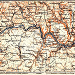 Waldin Echternach to Ettelbrück district map, 1904 digital map