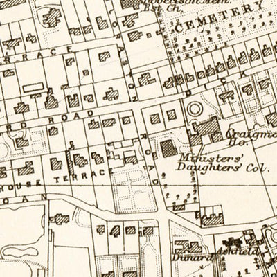 Waldin Edinburgh city map, southern part (South Edinburgh), 1908 digital map