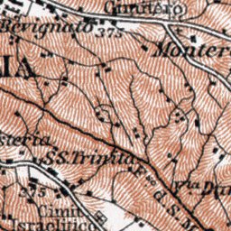 Waldin Environs of Perugia map, 1909 digital map