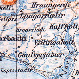 Waldin Environs of Reykjavik (Southwest Iceland) map, 1910 digital map