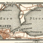 Waldin Environs of Taranto map, 1929 digital map