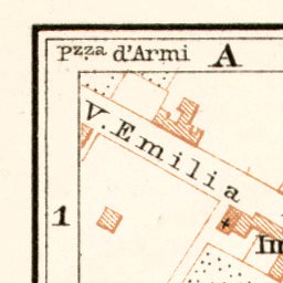 Waldin Faenza city map, 1909 digital map