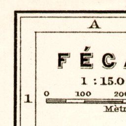 Waldin Fécamp city map, 1909 digital map