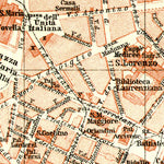 Waldin Florence (Firenze) city map, 1908 digital map
