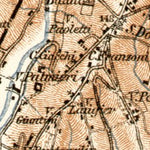 Waldin Florence (Firenze) environs map, 1908 digital map