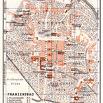 Waldin Franzensbad (Františkovy Lázně) town plan, 1913 digital map