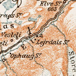 Waldin Galdhöpig (Galdhøpiggen) - Glittertind (Glittertinden), region map, 1931 digital map