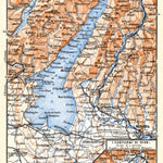 Waldin Garda Lake and environs map, 1898 digital map