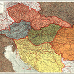 Waldin General and Railway Map of the Austro-Hungarian Empire Successor States (in Czech), 1920 digital map