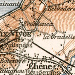 Waldin Geneva (Genf, Genève) and environs, 1902 digital map