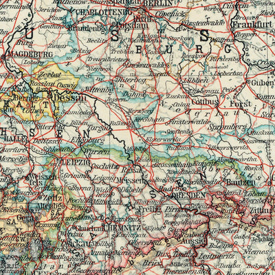 Waldin German Empire Map, 1905 digital map