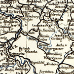 Waldin Germany, northeastern regions. General map, 1887 digital map