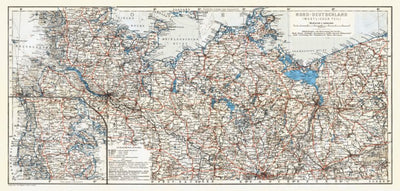 Waldin Germany, northwestern provinces of the northwestern part (with Schleswig). General map, 1906 digital map