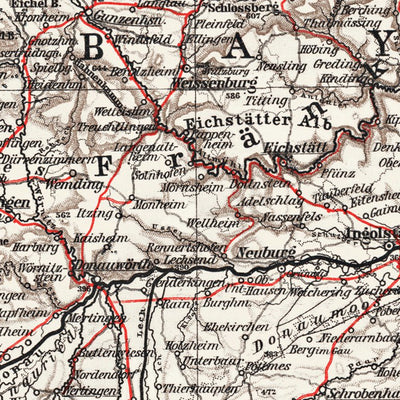 Waldin Germany, southeastern regions. General map, 1913 digital map