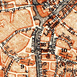 Waldin Ghent (Gent) town plan, 1904 digital map