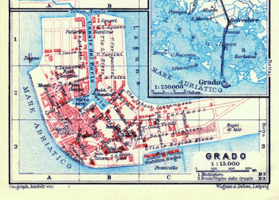 Waldin Grado town plan, 1929 digital map