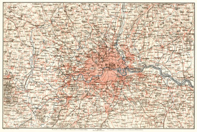 Waldin Greater London (Environs of London), 1906 digital map