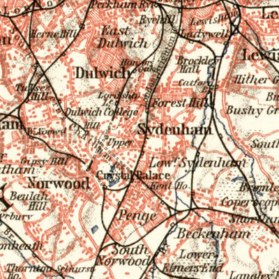 Waldin Greater London (Environs of London), 1906 digital map