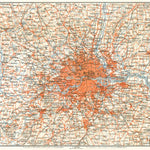 Waldin Greater London (Environs of London), 1909 digital map