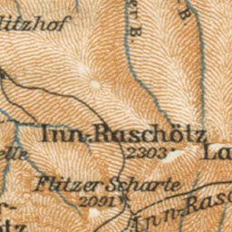 Waldin Grödner and Villnös Valleys, 1906 digital map
