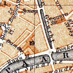 Waldin Haarlem city map, 1904 digital map