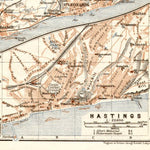 Waldin Hastings city centre map, 1906. Environs of Hastings digital map