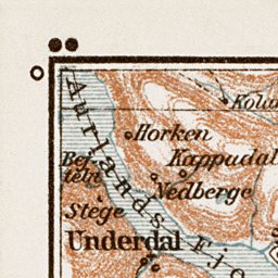 Waldin Haugastöl (Haugastøl) - Finse - Flaam (Flam, Flåm) district map, 1931 digital map