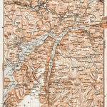 Waldin Indre Hardanger and Voss, region map, 1931 digital map