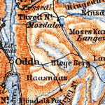 Waldin Inner Hardangs map, 1910 digital map