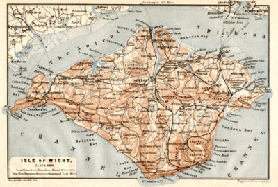 Waldin Isle of Wight map, 1906 digital map