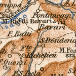 Waldin Italian Genoese/Levantian Riviera (Riviére) from Genua to Sestri Levante map, 1929 digital map