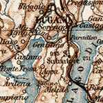 Waldin Italian Lakes. Como Lake, Lugano Lake and Lake Maggiore with their environs, region map, 1903 digital map