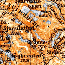Waldin Jotun Fields map, 1910 digital map
