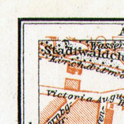 Waldin Kassel (Cassel) city map, 1906 digital map