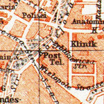 Waldin Krakau (Kraków) city map, 1913 digital map