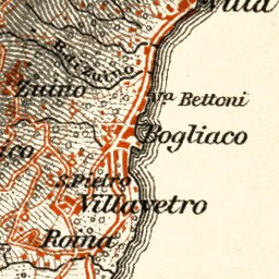 Waldin Lago di Garda shore from Messaga to Gargnano, 1913 digital map