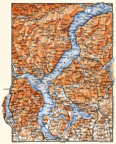 Waldin Lake Majeur map, 1897 digital map