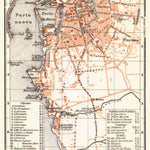 Waldin Leghorn (Livorno) city map, 1908 digital map