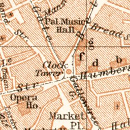 Waldin Leicester city map, 1906 digital map