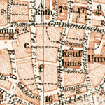 Waldin Leipzig, city centre map, 1911 digital map