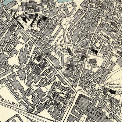 Waldin Leith and Granton city map, 1908 digital map