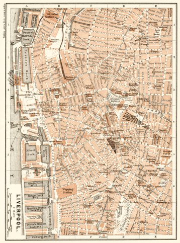 Waldin Liverpool city map, 1906 digital map